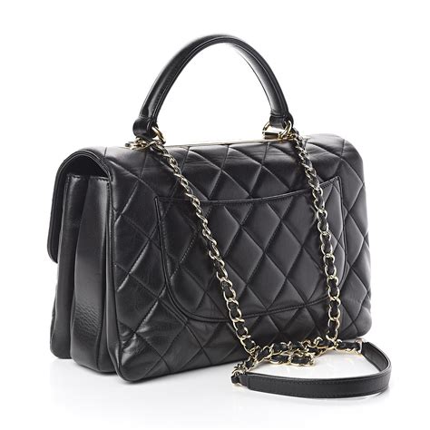 chanel black quilted lambskin double flap bag|chanel lambskin medium flap bag.